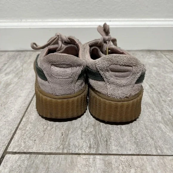 Puma Suede Platform Creeper Shoes Womens Size 8.5 Pink Gum Sneakers 361005 04 - Picture 4 of 8